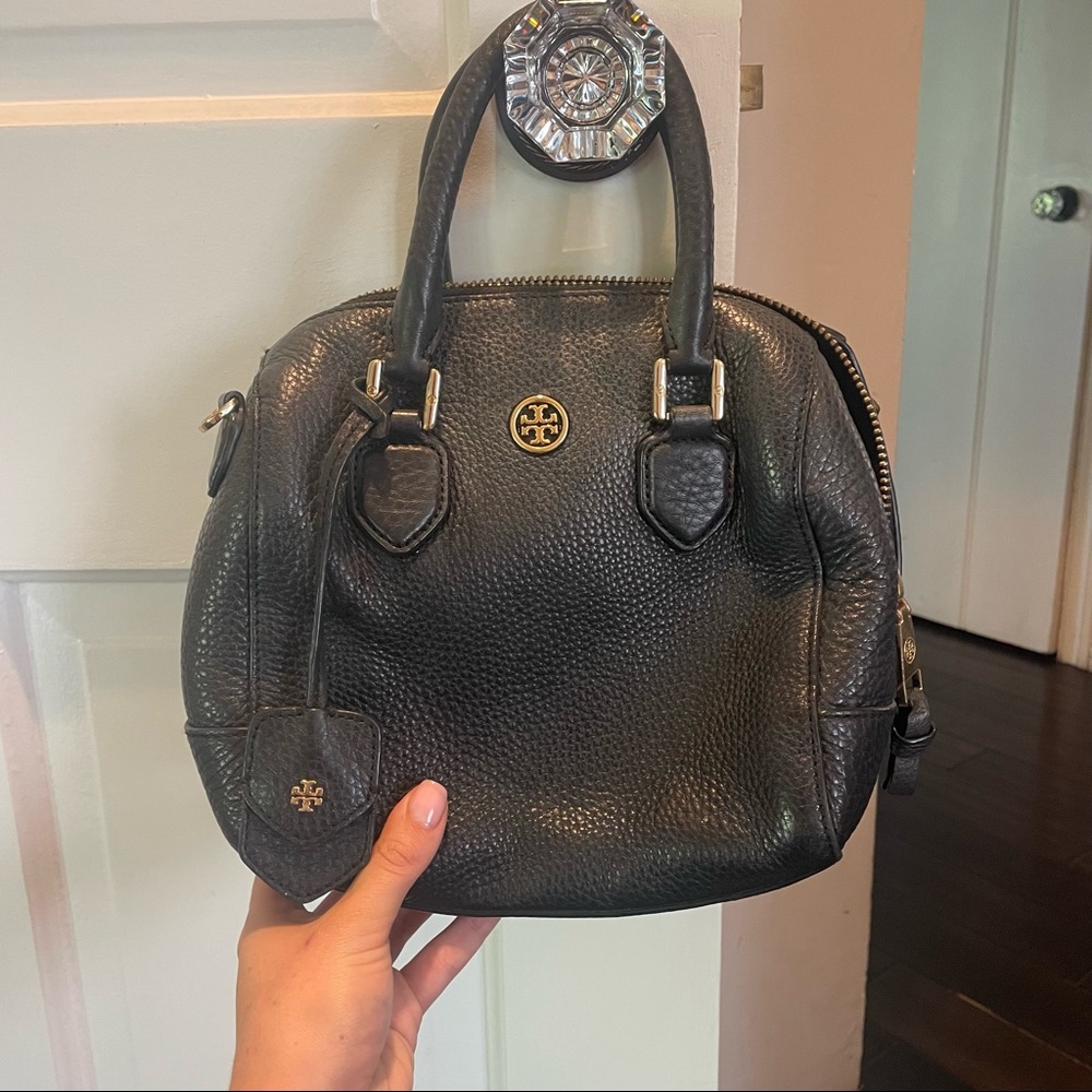 Tory Burch Robinson Black Leather Purse